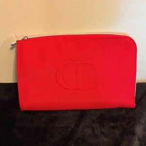 DIOR RED ZIP AROUND MAKE UP CASE POUCHETTE NIB